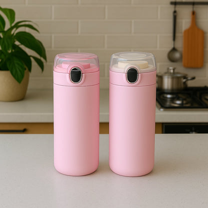 The durable and stylish stainless steel vacuum water bottle, designed for portability and daily use.