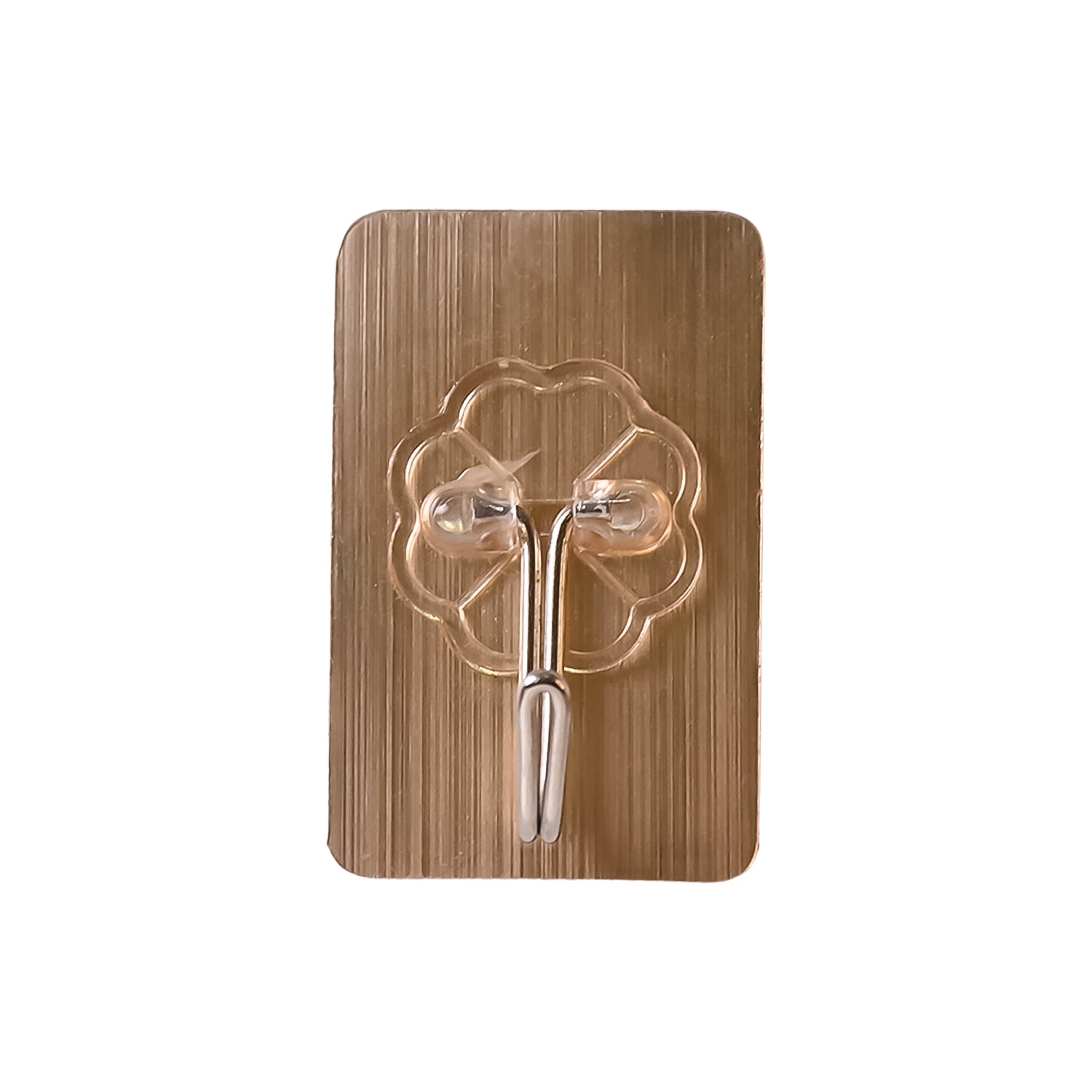 Seamless transparent utility hook mounted on wall resistant to water and oil