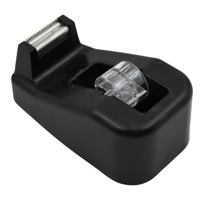 VoltDesk tape dispenser showcasing its design with an installed roll of brown packaging tape.