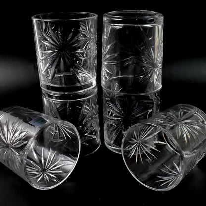 Glass Tumbler Set, Juice Glasses and Transparent Water Glass (6 Pcs Set)