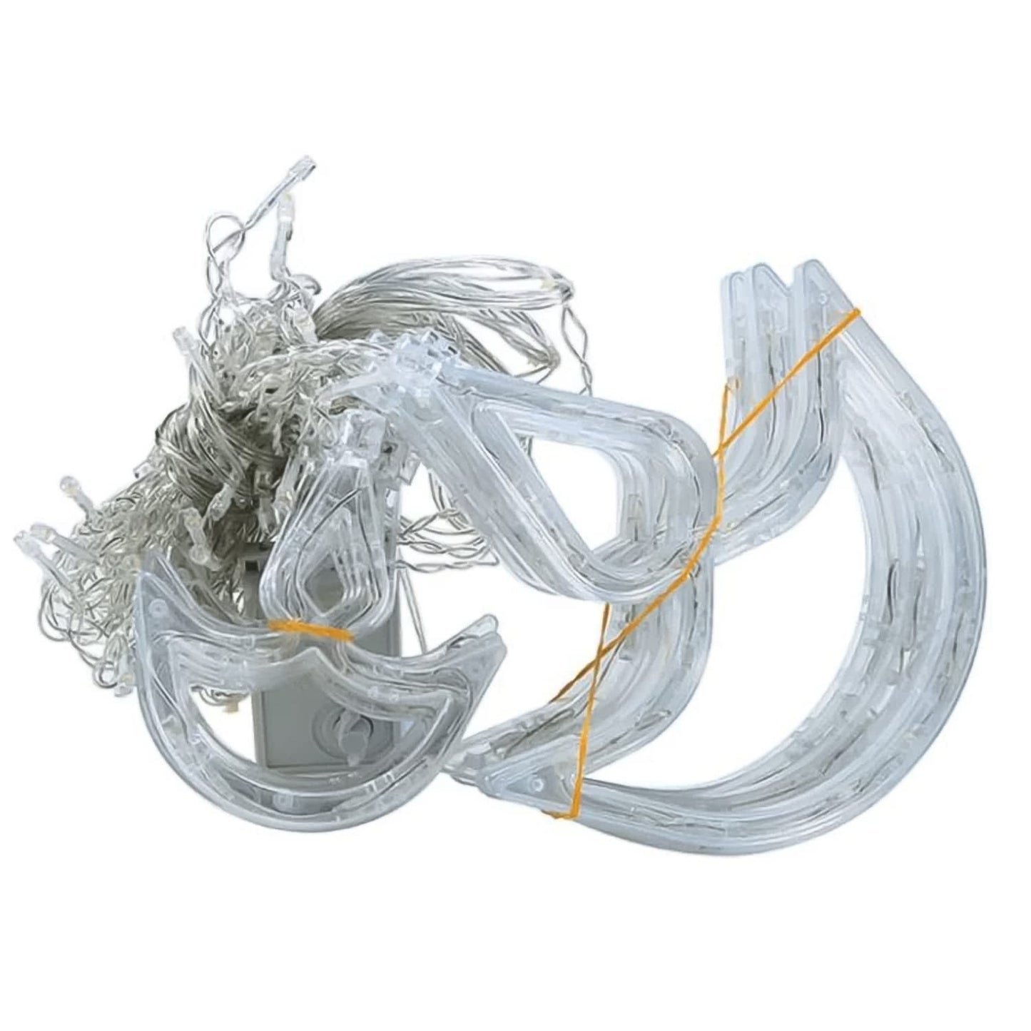 Diya LED lights glowing brightly, showcasing the intricate design of the string.