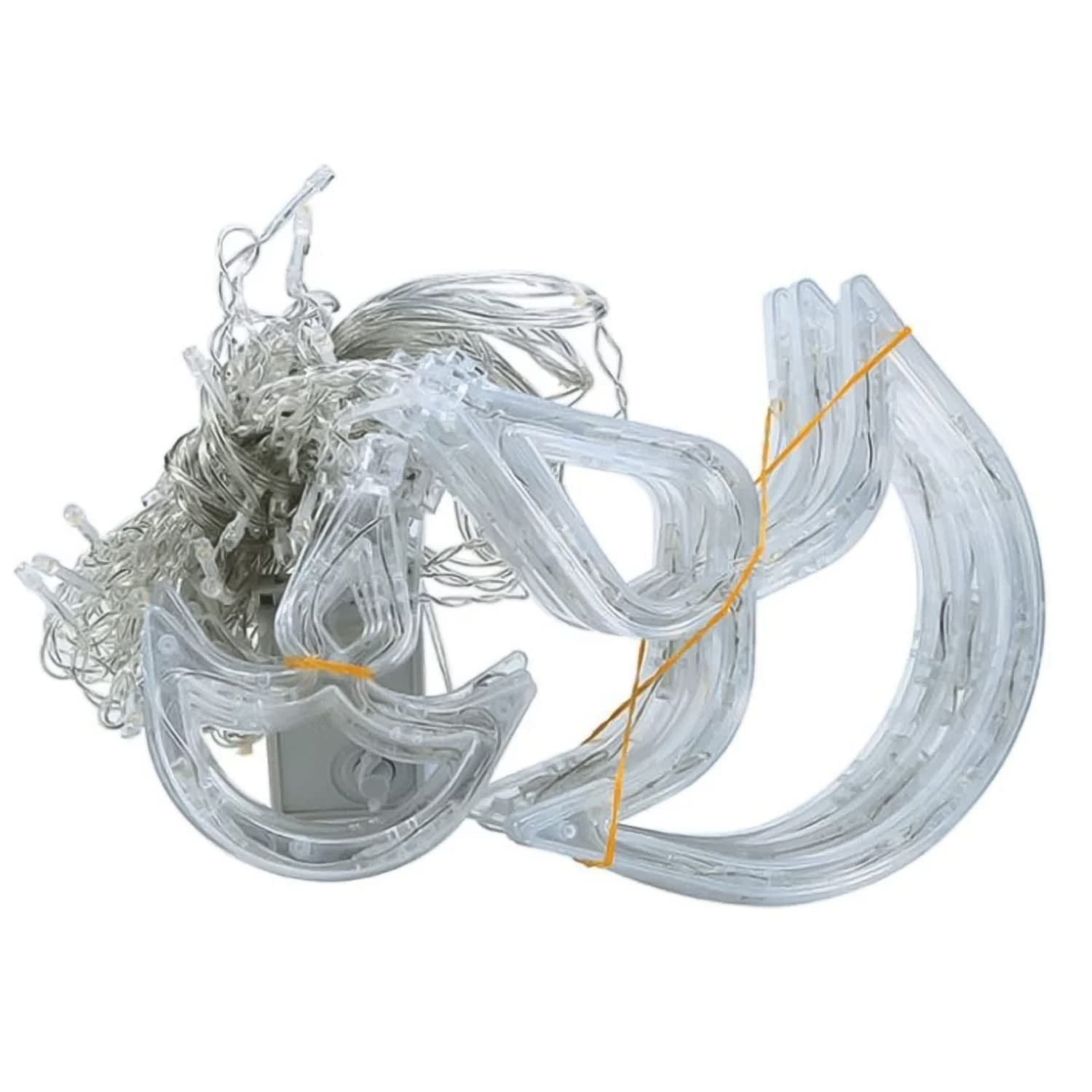 Diya LED lights glowing brightly, showcasing the intricate design of the string.