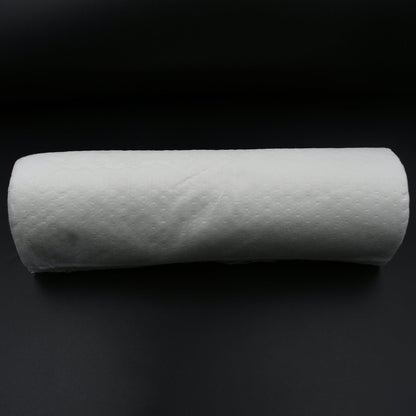 Printed kitchen tissue roll from Velvet Wipe, highlighting its thickness and design.