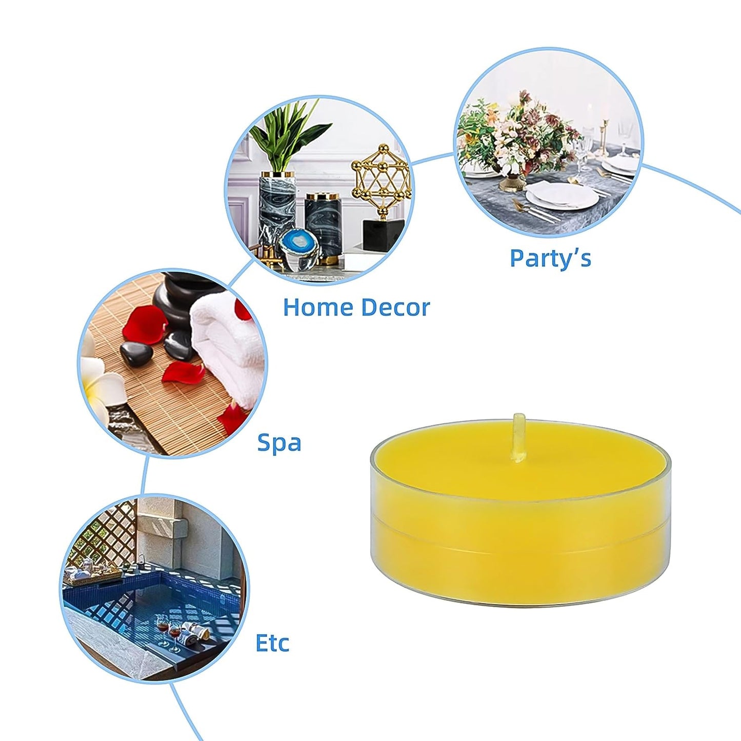 Tealight Diwali Candle – Smokeless, Long-Burning, Mix Color, Diwali (1 Pc / Mix Color)