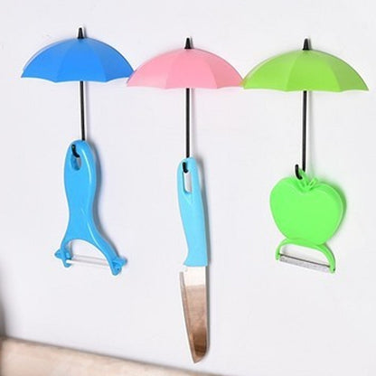 Assorted umbrella key holders, perfect for home organization and decor.
