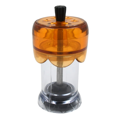 Set of transparent salt and pepper grinders displayed in a modern kitchen.