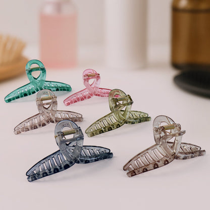 Matte look butterfly shaped Hair Clutcher Clip with anti-slip teeth