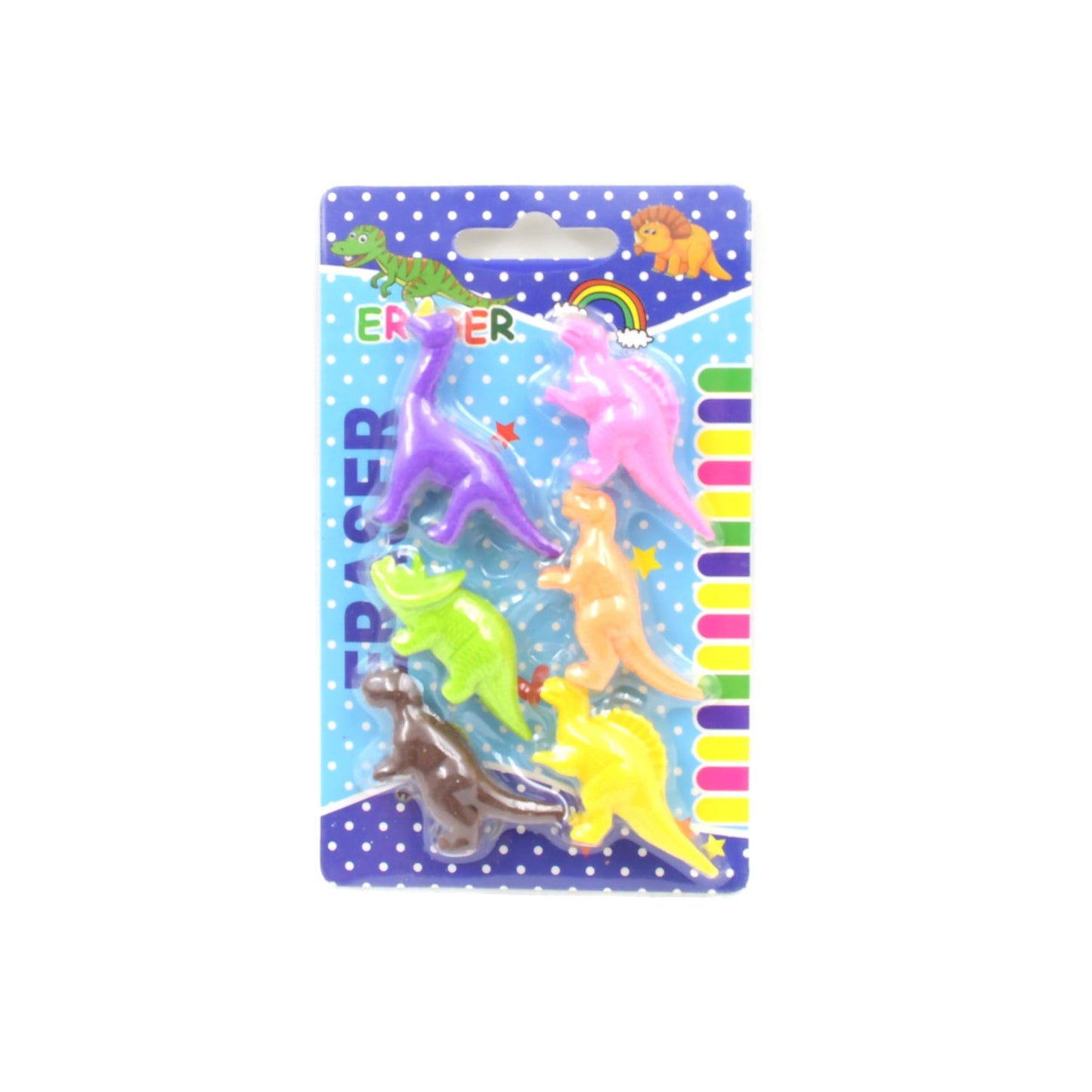 Dinosaur Shaped Erasers for Kids, 3D Puzzle Erasers, Classroom Prizes (6 Pcs Set)