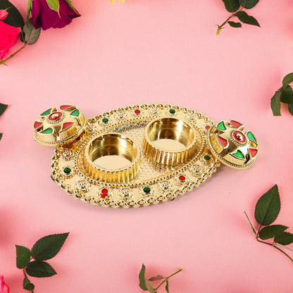 Om Shakti Meenakari Thali