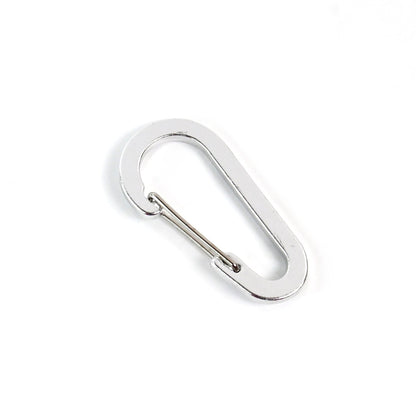 Polished steel small snap hook clasp for keychains and belts