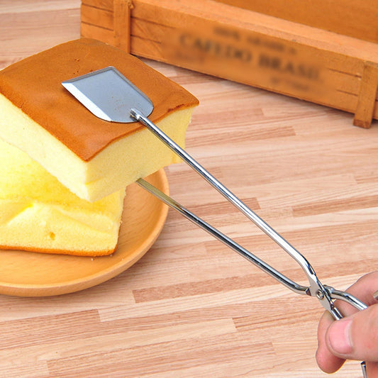 Stainless steel cooking tong for buffet serving and barbecue.