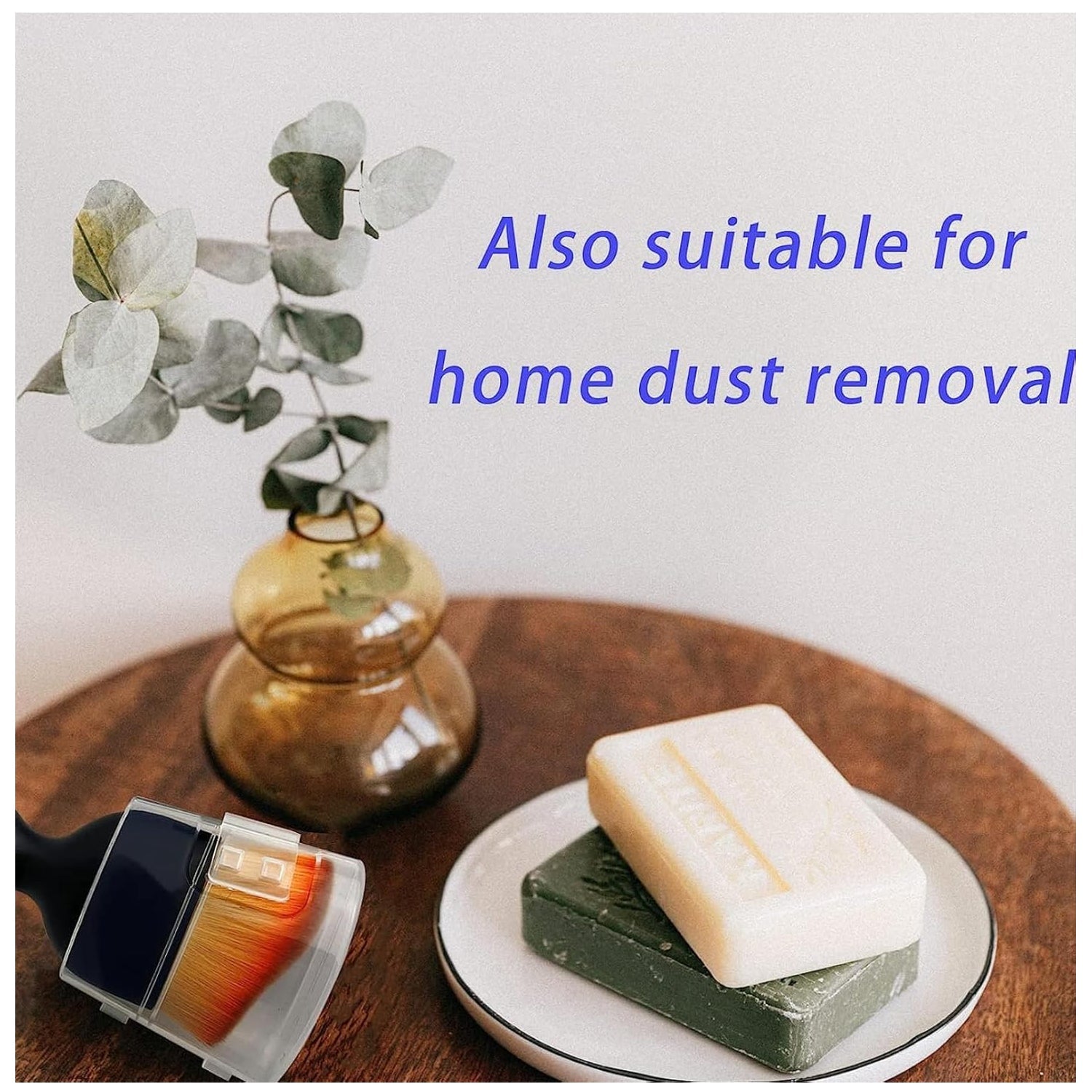 Ergonomic design of the mini car interior cleaning brush.