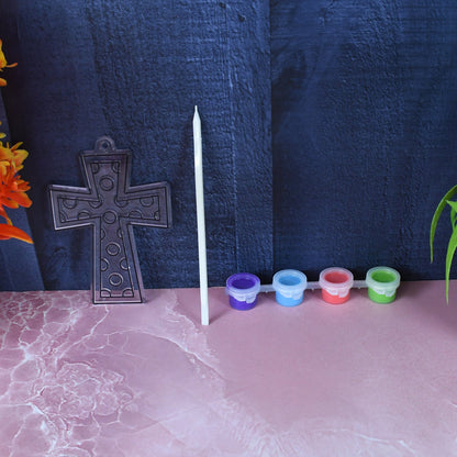 Craftily's DIY painting kit for adults displayed neatly on a surface.