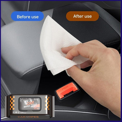 Gentle Car Cleaning Wipe used on a car dashboard surface