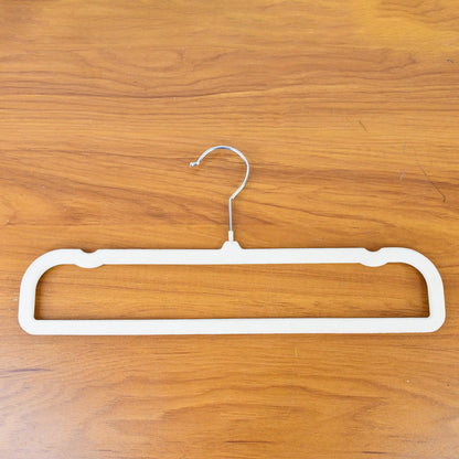 Durable velvet cloth hanger designed with metal hook and anti-slip finish