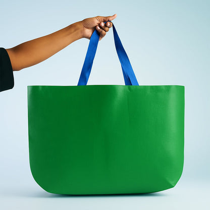 Plastic Eco-Friendly Large Shopping Tote Bag 62x44cm (Mixcolor & 1 Pc)