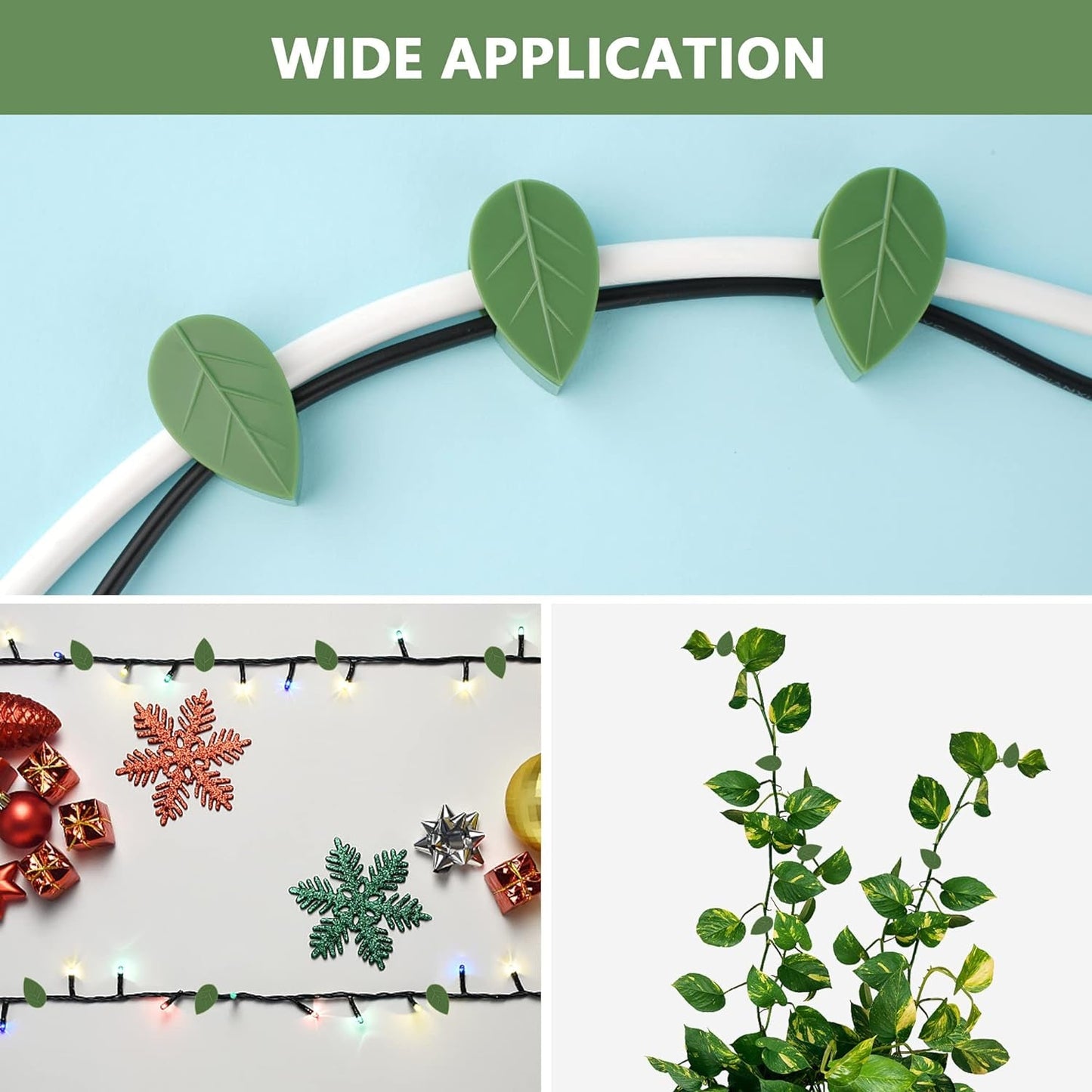 Plant Climbing Wall Clip, Self-Adhesive Vines Support Hooks for Indoor Outdoor Use (10 Pcs Set)