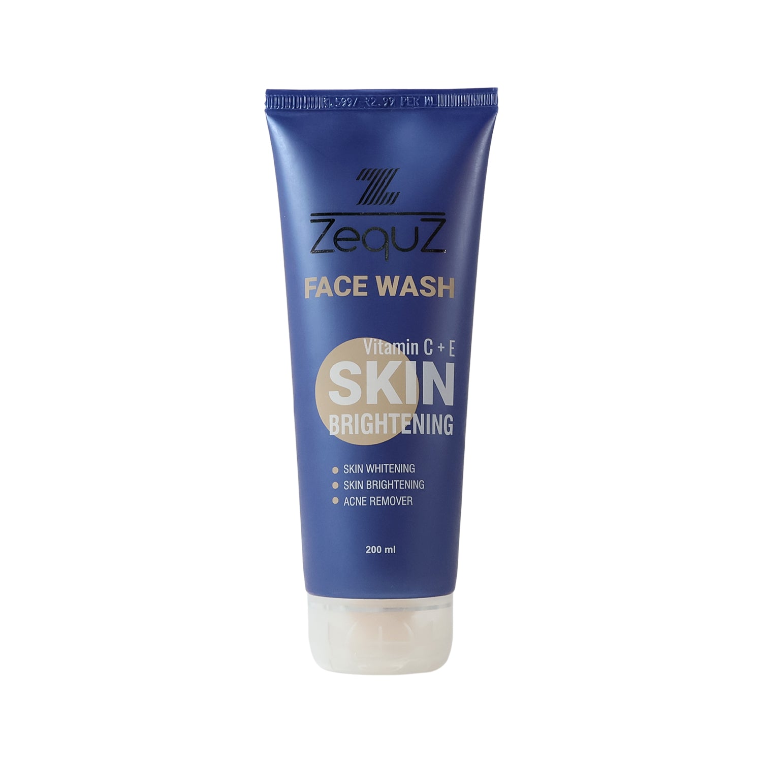 Face wash tube of Vitamin C and E brightening cleanser for even tone skin