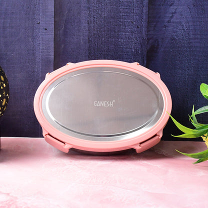 Compact Pink Stainless Steel Lunch Containers Perfect for Travel