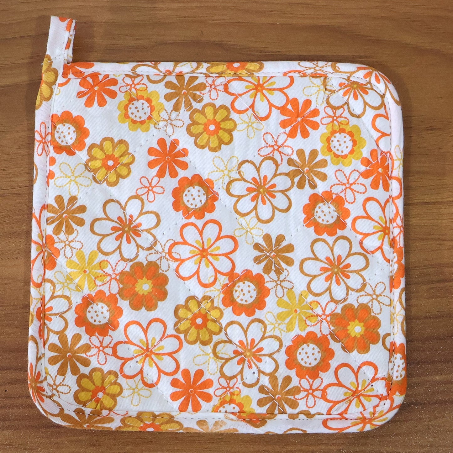 Kitchen Heat Resistant Quilted Pot Holder & Oven Mitt Pad (1 Pc / 16x16 Cm)