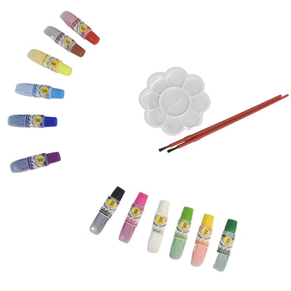 Set of 12 vibrant watercolour tubes for kids art projects