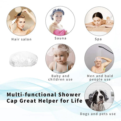 Disposable Shower Caps for Women (100 Pack)