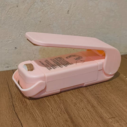 Mini Plastic Bag Sealer – Portable Heat Sealing Machine, Battery Operated (1 Pc / Mix Design)