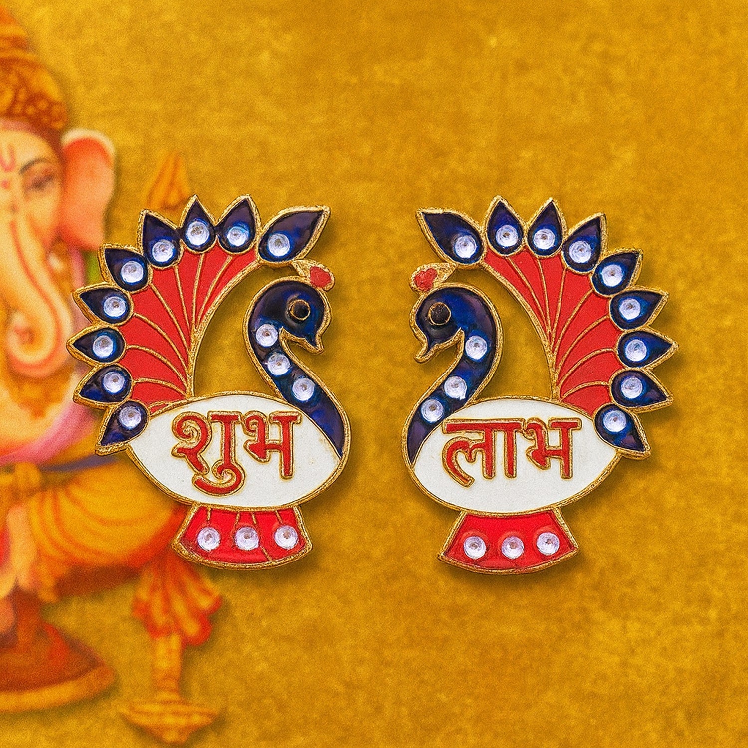 Wall hangings used for Diwali festival decoration with peacock design