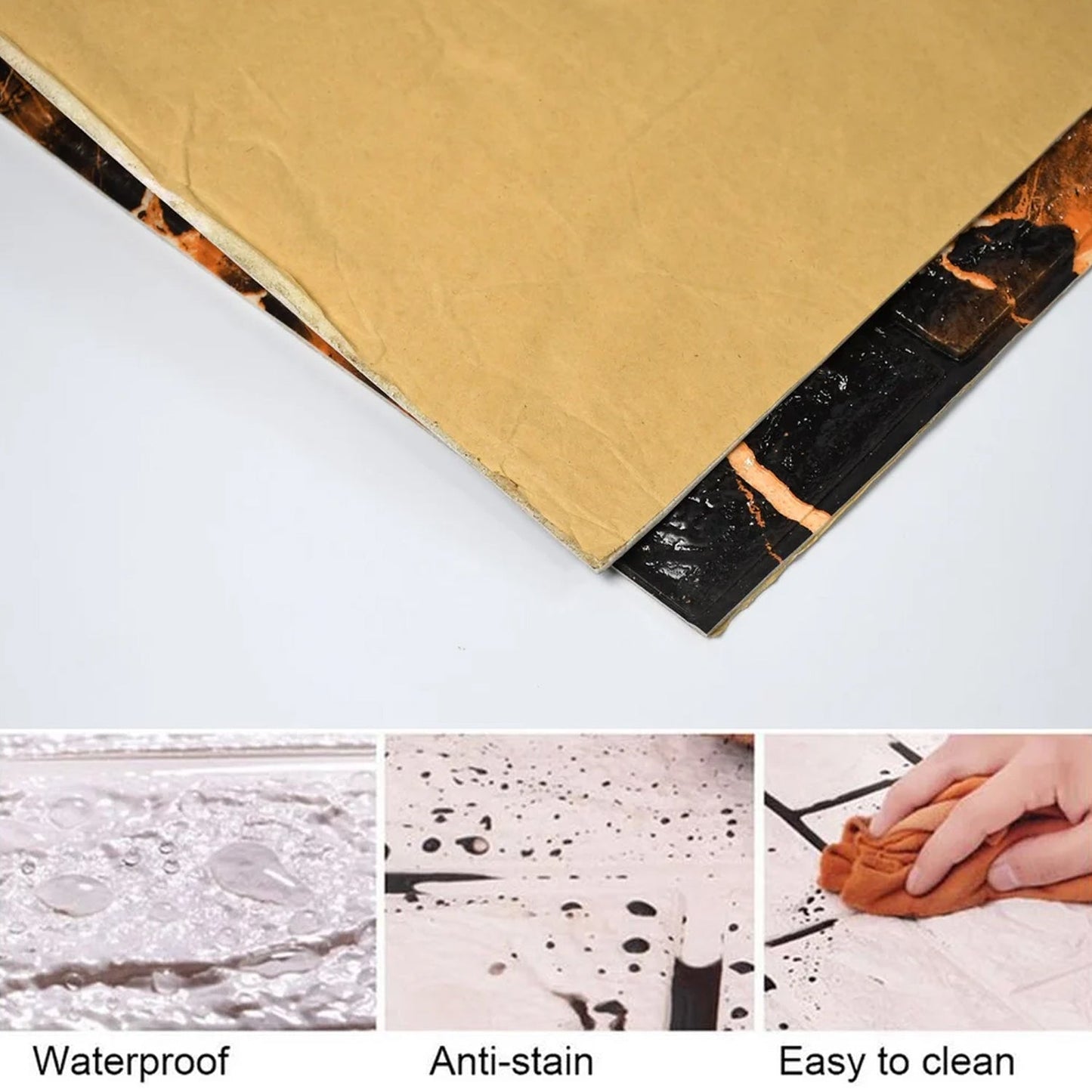 Wallpaper 3D Foam Wallpaper Sticker Panels (76 x 70 Cm / 1 Pc)