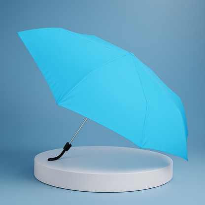 A selection of DrizzlePro 3-fold umbrellas showcasing various cute and vibrant patterns suitable for kids and adults.