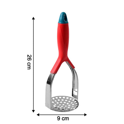Supermom Kitchen Food Masher | Heavy Duty Masher for Fruits, Veggies & Potatoes | Soft Grip Handle (1 Pc)