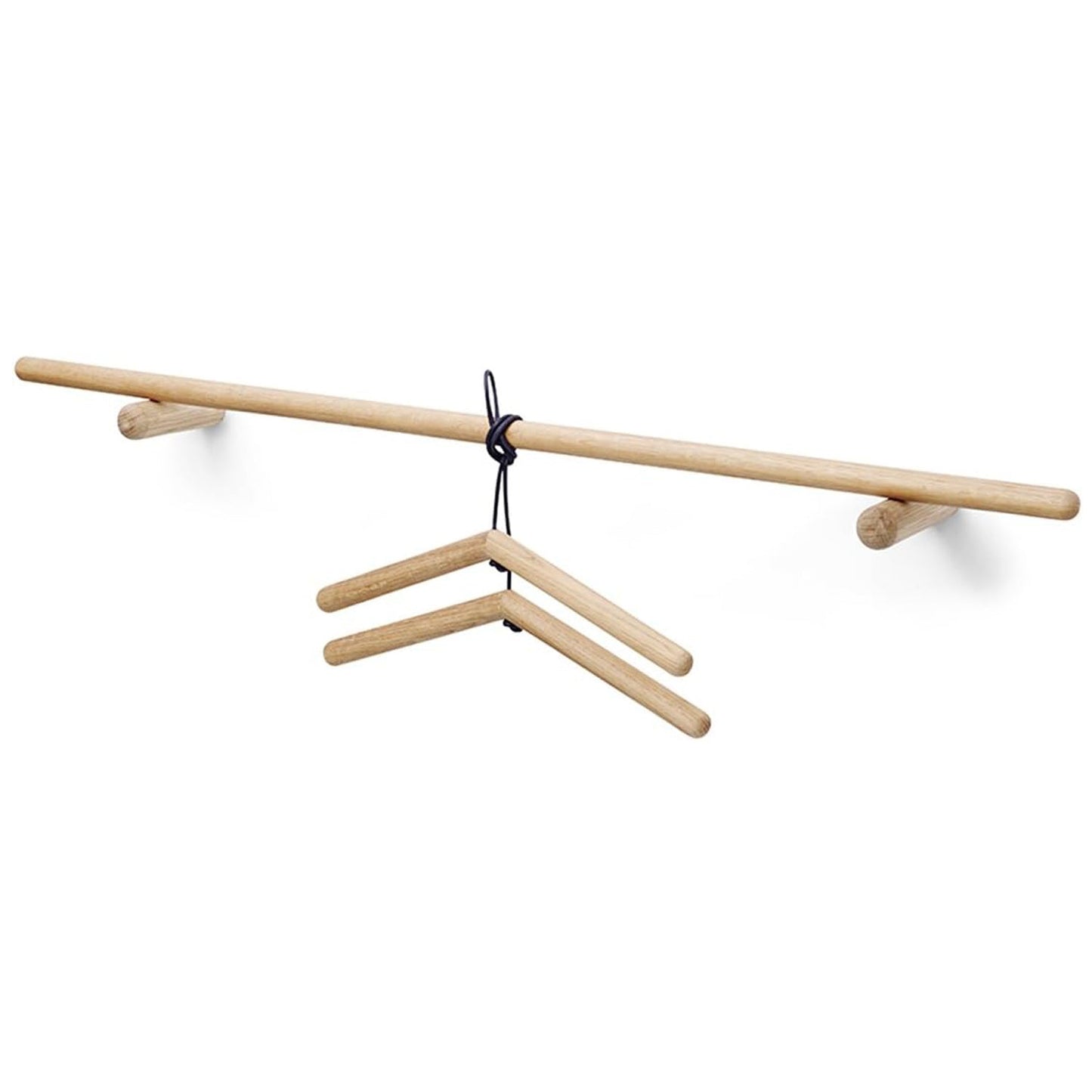 Wooden clothes hangers featuring a strong hook and smooth wooden bar.