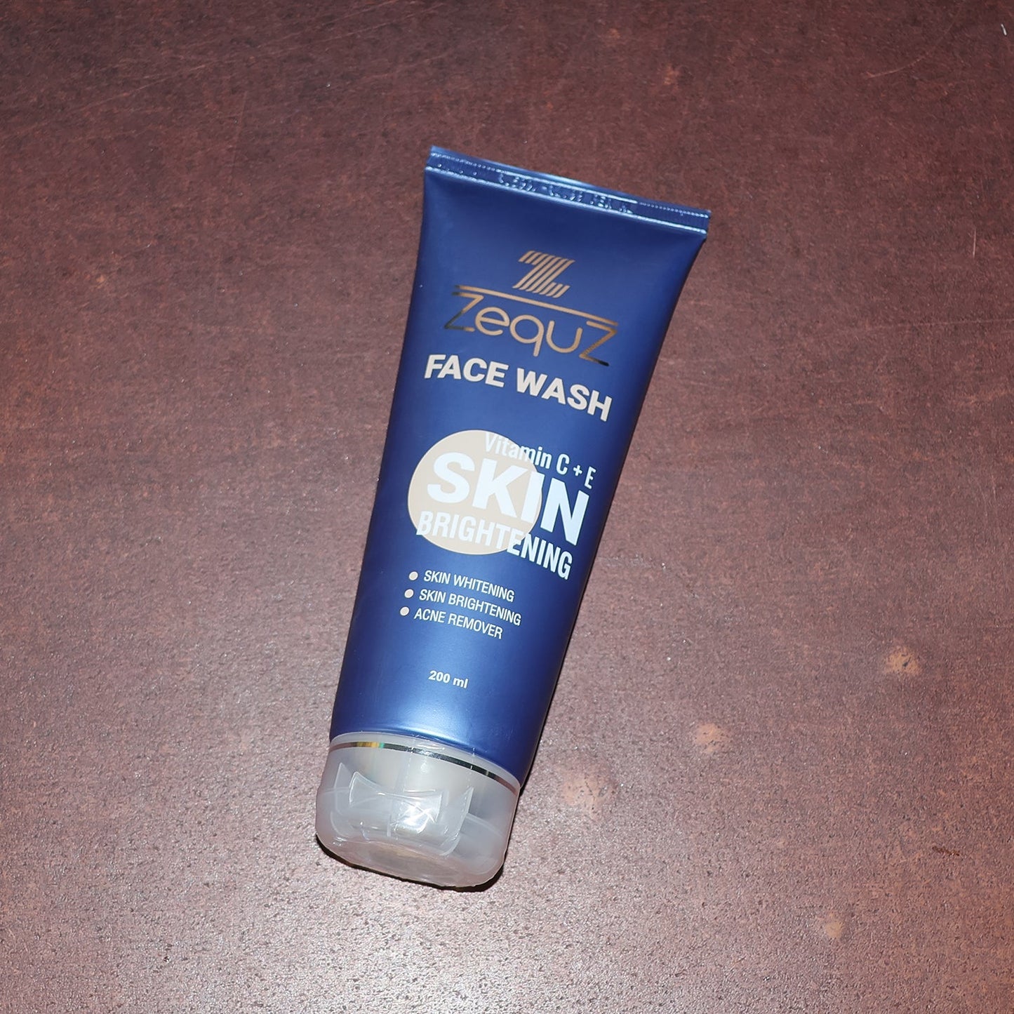Zequz Vitamin C Brightening Face Wash tube on white background