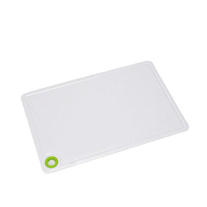 Colorful and practical plastic chopping board, perfect for daily kitchen tasks.
