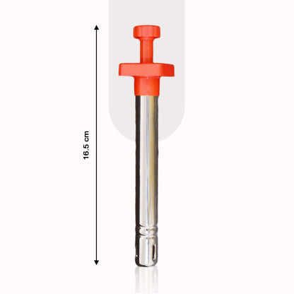 Side view of the gas lighter, emphasizing its ergonomic grip for comfortable handling.