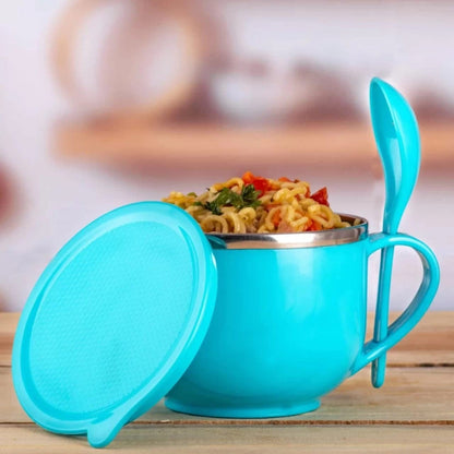 Compact insulated lunch bowl 650ml with secure lid ideal for Indian meals on-the-go.