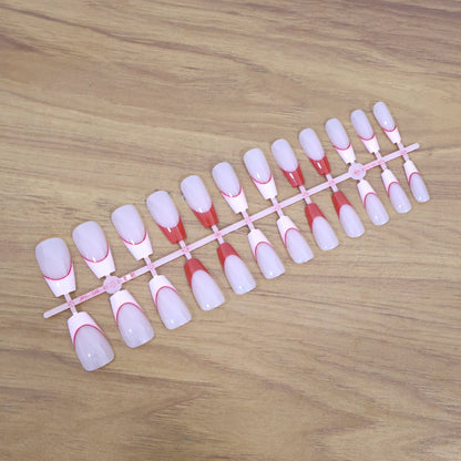 Artificial nail tips arranged nicely showcasing smooth glossy finish