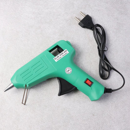 Side view of the 40 Watt Hot Melt Glue Gun, highlighting its precision nozzle.