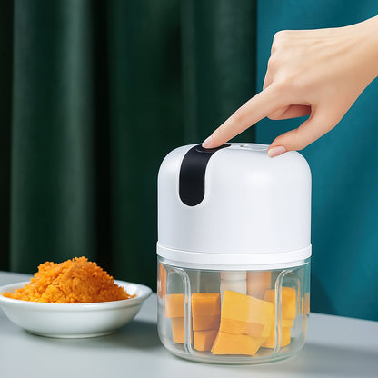 Wireless USB Rechargeable Mini Electric Garlic Machine / Chopper 3 Blades (300Ml)