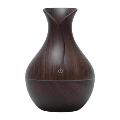 Mini Wooden Vase Pot Diffuser Cool Mist Atomization Humidifier (1 Pc)