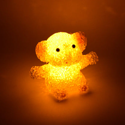 Cartoon Shape Crystal LED Night Light Lamp – Cute Glowing Animal Decorative Light (1 Pc)