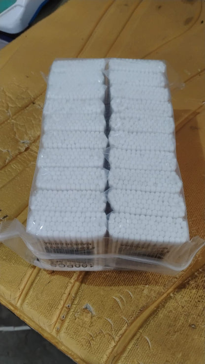 Eco-Friendly Bamboo Cotton Swabs with Wooden Handles (Pack of 20)