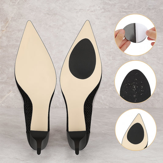 Non-Slip Shoe Pads, Rubber Shoe Sole Protector Pads, Self-Adhesive Shoe Grips Pads Stickers Non Skid for Ladies Shoes, High Heels, Boots