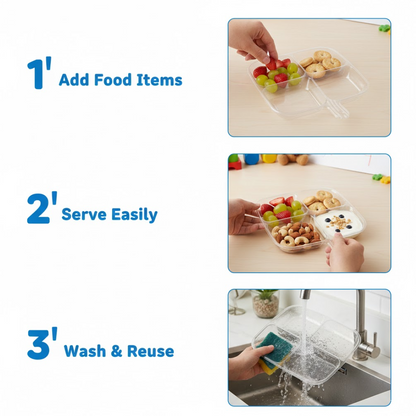 Clear kitchen tray displaying anti-slip bottom for stability