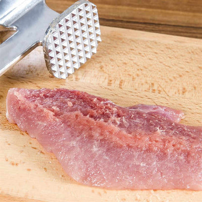 Heavy-duty meat tenderizer hammer featuring dual faces for superior results.
