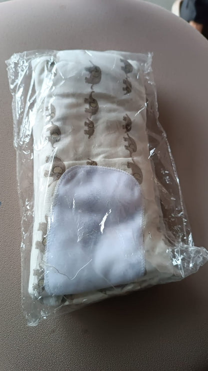 Animal print baby swaddle wrap for newborns in soft cotton