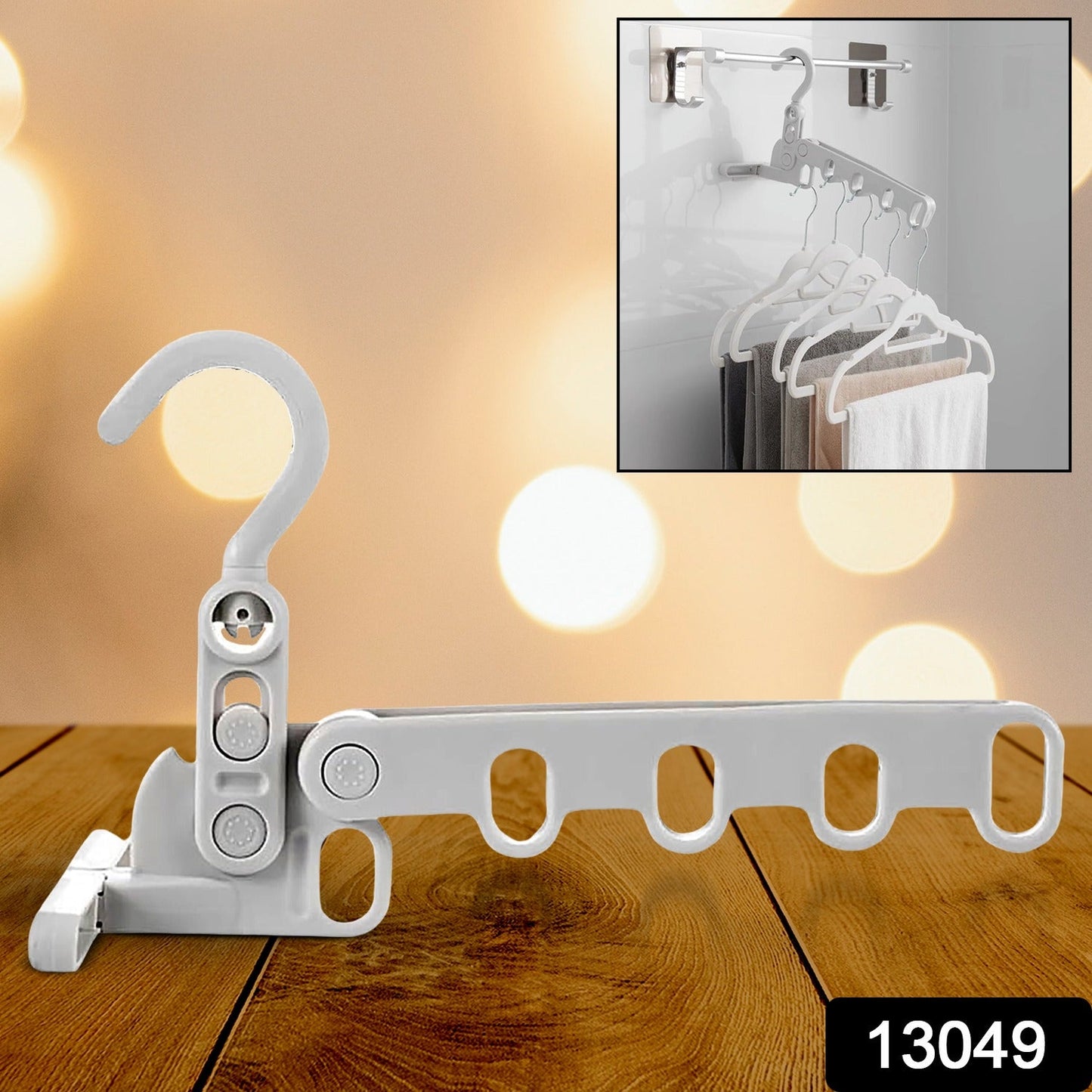 5-Hole Foldable Clothes Hanger – Robust, Space-Saving Travel Rack