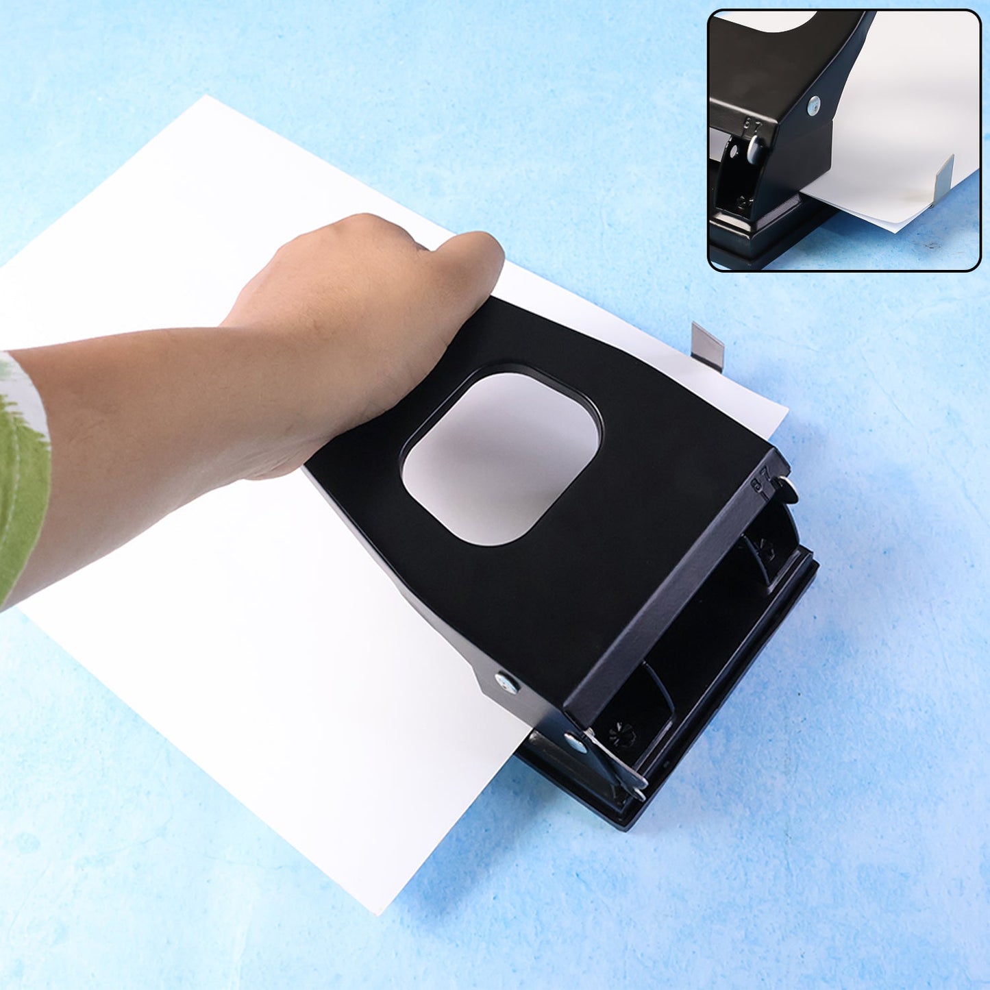 Heavy-Duty Metal 2-Hole Paper Punch Machine (2 Pc)