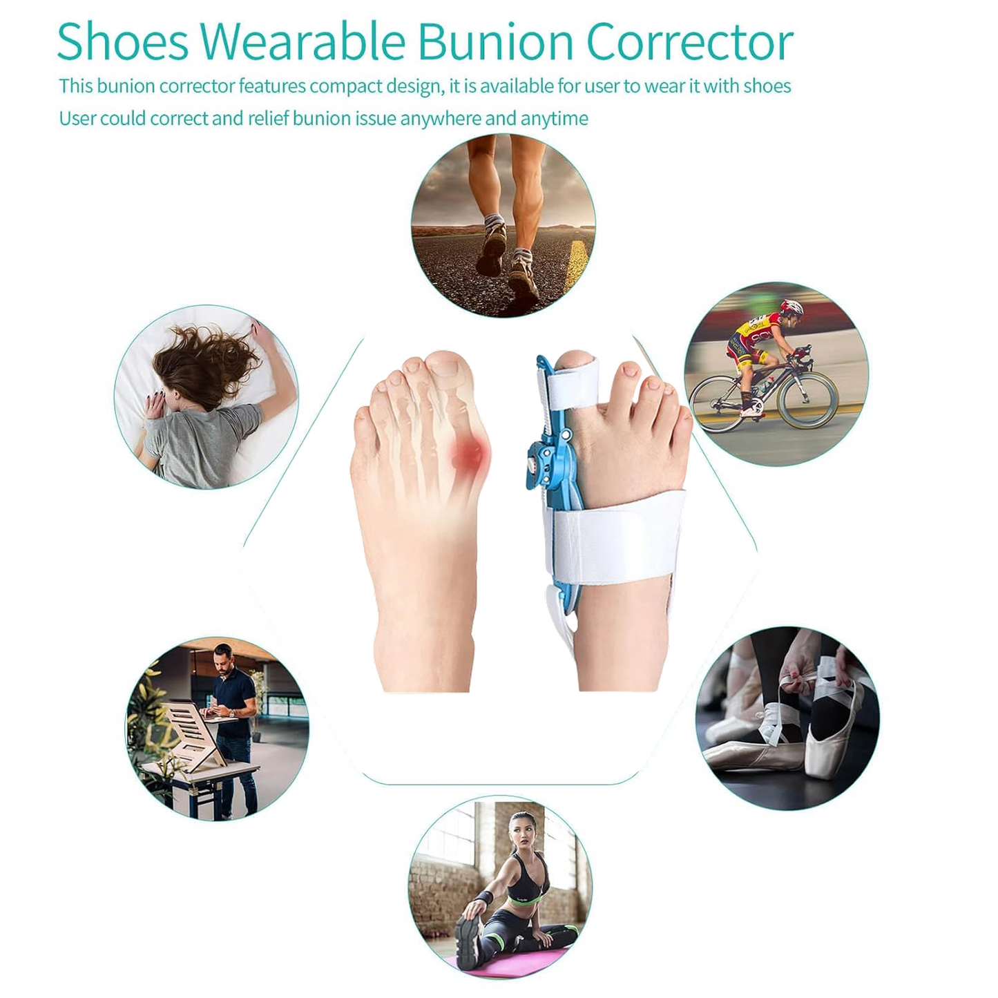 Adjustable Bunion Support Splint – Hallux Valgus Corrector for Men & Women