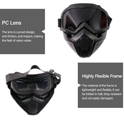 Side ventilation holes on the goggles mask to enhance airflow and prevent fogging.